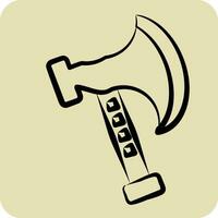 Icon Axe. related to Camping symbol. hand drawn style. simple design editable. simple illustration vector