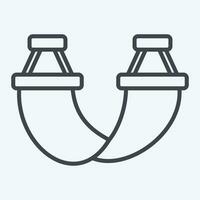 Icon Hammock. related to Camping symbol. line style. simple design editable. simple illustration vector