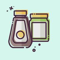 Icon Seasonings. related to Camping symbol. MBE style. simple design editable. simple illustration vector