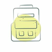 Icon Utility Bags. related to Camping symbol. Color Spot Style. simple design editable. simple illustration vector