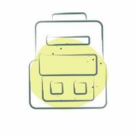 Icon Utility Bags. related to Camping symbol. Color Spot Style. simple design editable. simple illustration vector