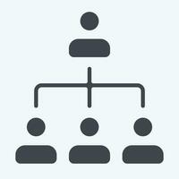 Icon Organization. related to Business Analysis symbol. glyph style. simple design editable. simple illustration vector