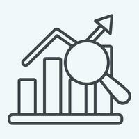 Icon Analysis. related to Business Analysis symbol. line style simple design editable. simple illustration vector