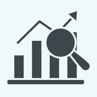 Icon Analysis. related to Business Analysis symbol. glyph style. simple design editable. simple illustration vector