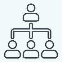 Icon Organization. related to Business Analysis symbol. line style simple design editable. simple illustration vector