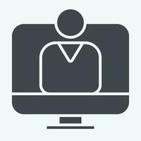 Icon user Acceptance Test. related to Business Analysis symbol. glyph style. simple design editable. simple illustration vector