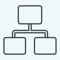 Icon Flow Chart. related to Business Analysis symbol. line style simple design editable. simple illustration vector