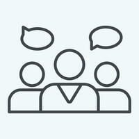 Icon Focus Group. related to Business Analysis symbol. line style simple design editable. simple illustration vector