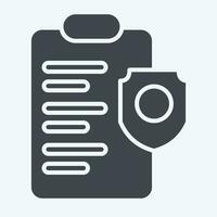 Icon Policy. related to Business Analysis symbol. glyph style. simple design editable. simple illustration vector