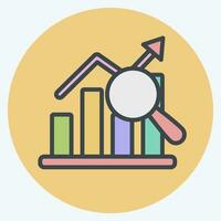 Icon Analysis. related to Business Analysis symbol. color mate style simple design editable. simple illustration vector