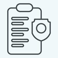 Icon Policy. related to Business Analysis symbol. line style simple design editable. simple illustration vector