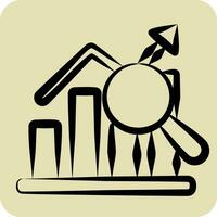 Icon Analysis. related to Business Analysis symbol. hand drawn style simple design editable. simple illustration vector