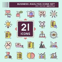 Icon Set Business Analysis. related to Business symbol. MBE style simple design editable. simple illustration vector