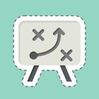 Sticker line cut Strategy. related to Business Analysis symbol. simple design editable. simple illustration vector