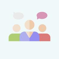 Icon Focus Group. related to Business Analysis symbol. flat style simple design editable. simple illustration vector