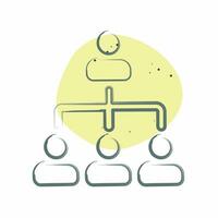 Icon Organization. related to Business Analysis symbol. Color Spot Style simple design editable. simple illustration vector