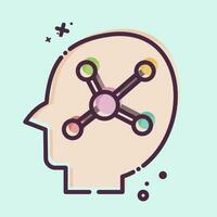 Icon Mind Mapping. related to Business Analysis symbol. MBE style simple design editable. simple illustration vector