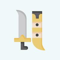 Icon Swords. related to Saudi Arabia symbol. flat style. simple design editable. simple illustration vector