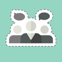 Sticker line cut Focus Group. related to Business Analysis symbol. simple design editable. simple illustration vector