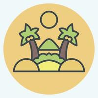 icono oasis. relacionado a saudi arabia símbolo. color compañero estilo. sencillo diseño editable. sencillo ilustración vector