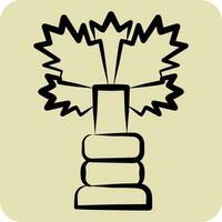 Icon Palm. related to Saudi Arabia symbol. hand drawn style. simple design editable. simple illustration vector