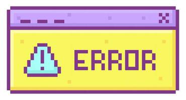 y2k pixel error window, old computer interface, retro pc elements, 1990s 2000s style, pixel art, nostalgia, vector illustration
