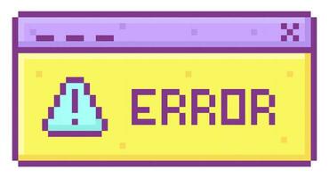 y2k pixel error window, old computer interface, retro pc elements, 1990s 2000s style, pixel art, nostalgia, vector illustration