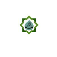 Islamic Knowledge Book With Mosque Logo vector