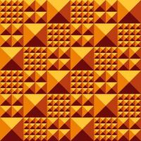 Mosaic pattern with pyramid relief volume surface vector