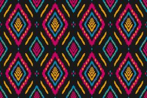 Beautiful ethnic tribal pattern art. Ethnic ikat seamless pattern. American and Mexican style. vector