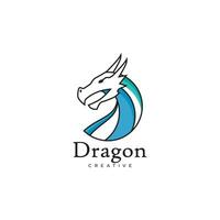 Dragon icon vector. Dragon head illustration. vector