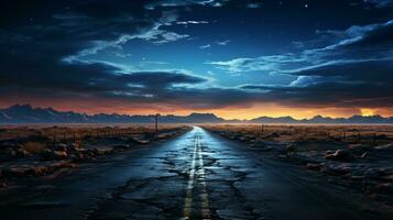 Landscape highway background ai photo