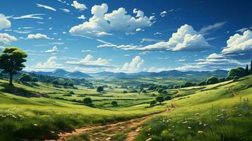 running field background ai photo