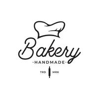 delicioso y sabroso orgánico Fresco horneado panadería tienda logo diseño retro logo.vintage para panadería comercio, etiqueta o insignia, negocio. vector