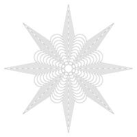 Decorative geometric figure. Black guilloche design element. vector