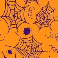 Web. Halloween decor. Texture illustration. Vector seamless pattern