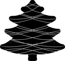 christmas tree silhouette vector illustration