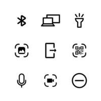 Interface icon set. Outline vectors for web and mobile.