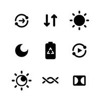 Interface icon set. Outline vectors for web and mobile.