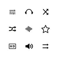 Media icon set. Multimedia vectors. Photo, Video, and audio vector