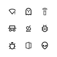 Network icon set. Connectivity tools for web and mobile. vector