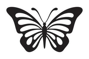 mariposa sencillo tatuaje icono diseño vector