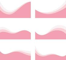 Wave Footer Pattern Set. Isolated On White Background. Vector Illustration