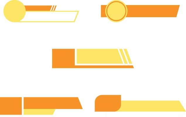 Title Box Shape with Simple Design. Isolated Vector