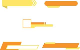 Title Box Shape with Simple Design. Isolated Vector