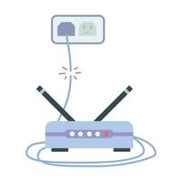 Internet enrutador símbolo inalámbrico ethernet ilustración utilizable para ambos ios y web vector