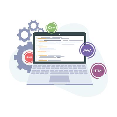 Web development illustration useable for both ios android and web