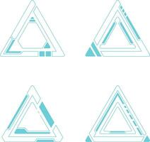 Triangle Futuristic HUD Interface Vector. Simple Shape. Vector Illustration