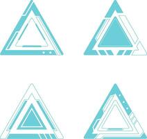 Triangle Futuristic HUD Interface Vector. Simple Shape. Vector Illustration