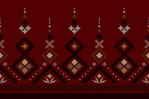 Cross stitch colorful geometric traditional ethnic pattern Ikat seamless pattern abstract design for fabric print cloth dress carpet curtains and sarong Aztec African Indian Indonesian vector